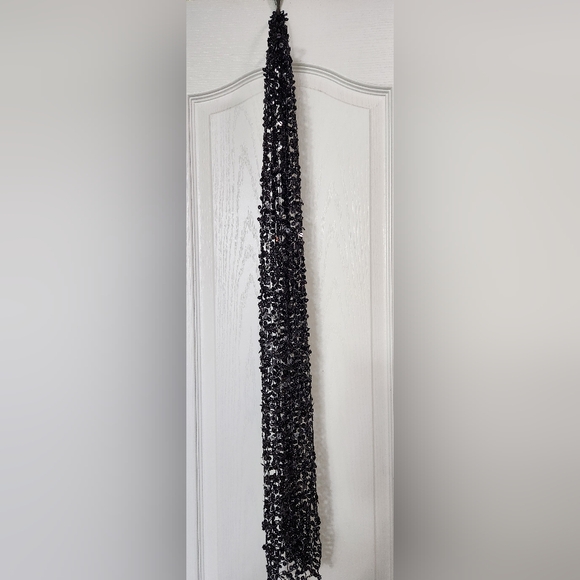 Black Sequined Fashion Scarf - Picture 2 of 2